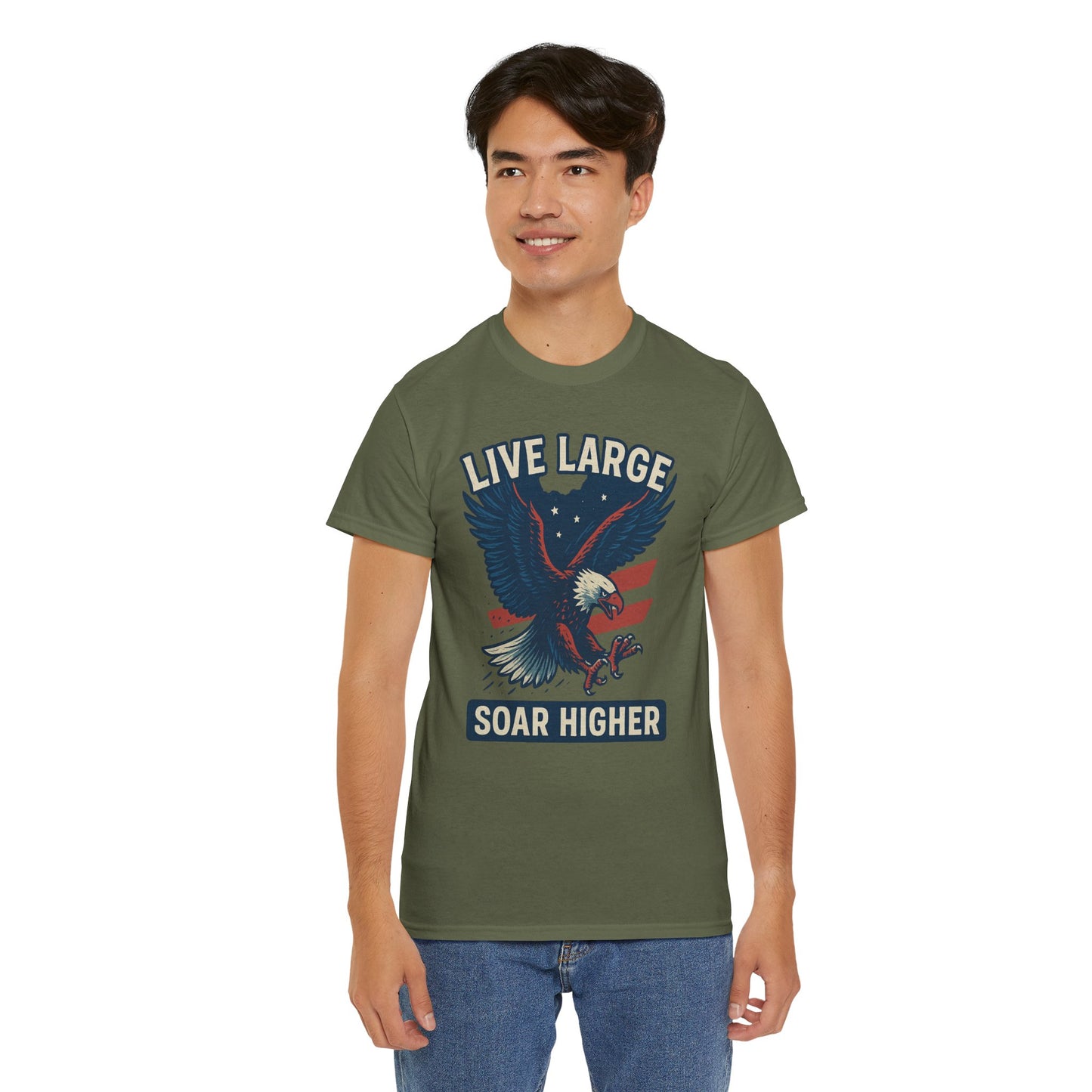 Patriotic Eagle Live Large Soar Higher Shirt
