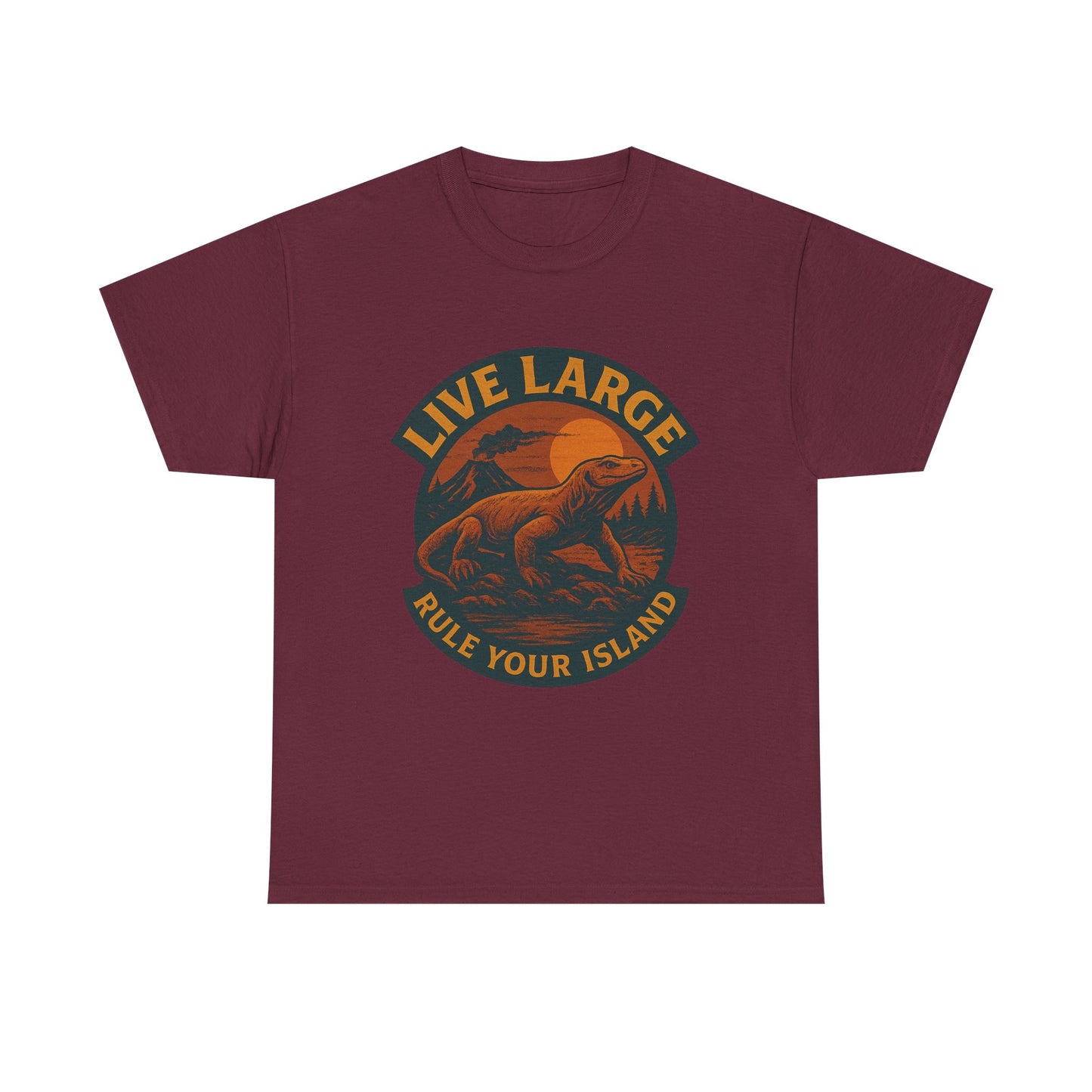 Live Large Rule Your Island Komodo Dragon Cotton Shirt