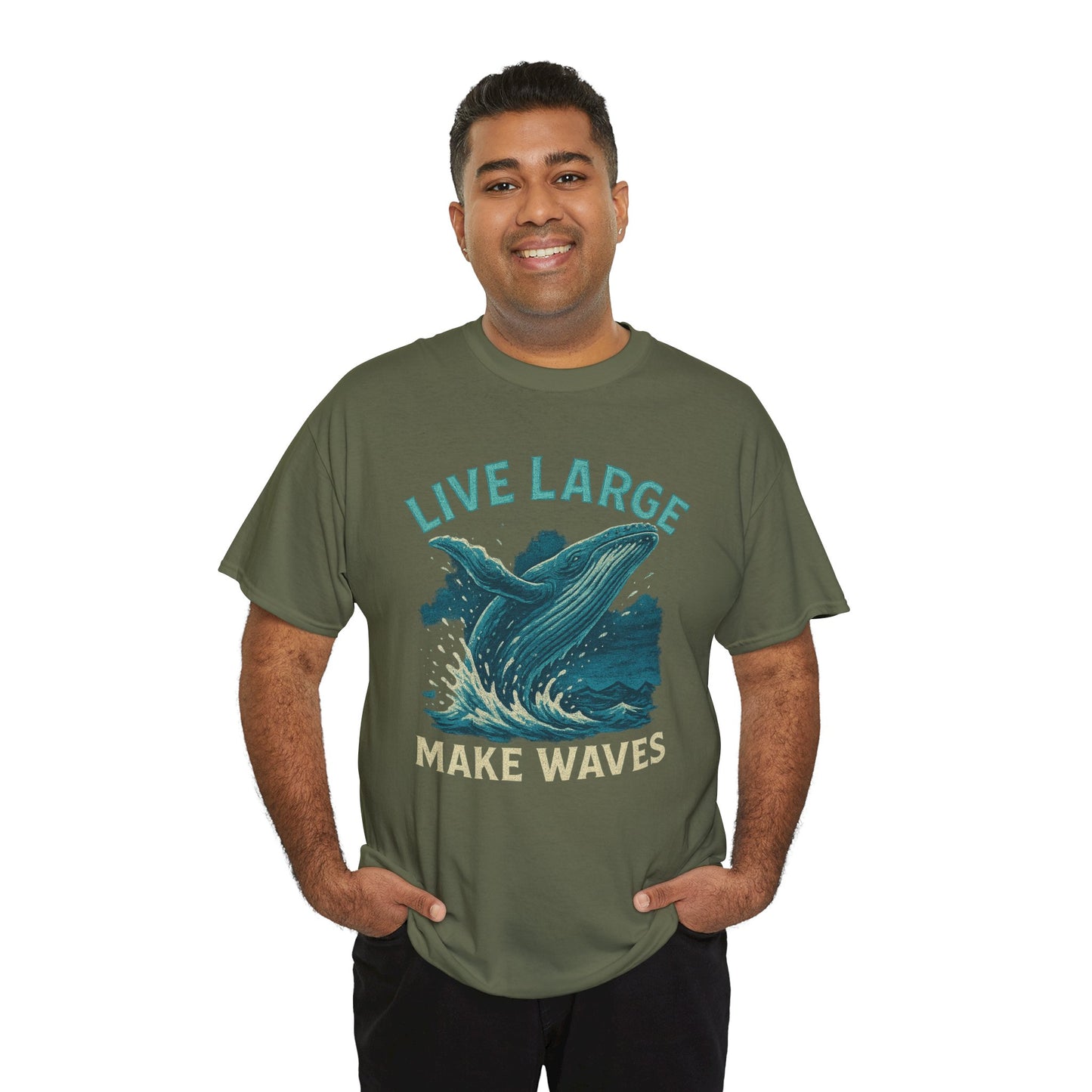 Live Large Make Waves Whale Shirt