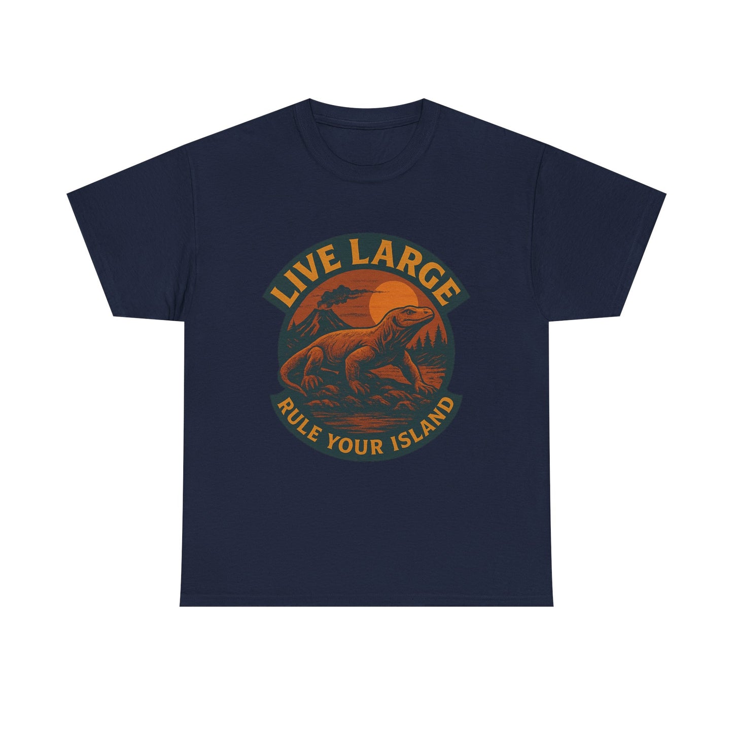 Live Large Rule Your Island Komodo Dragon Cotton Shirt