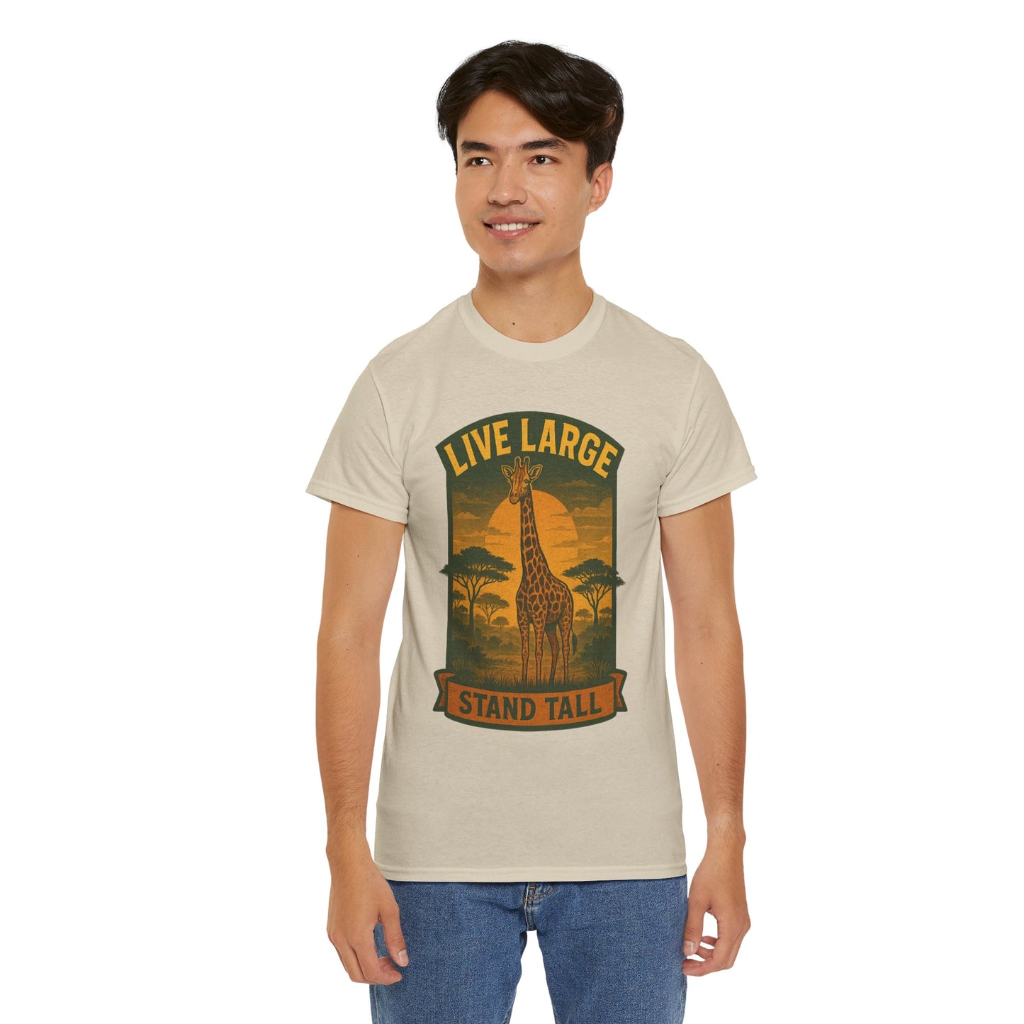 Live Large Stand Tall Giraffe Shirt