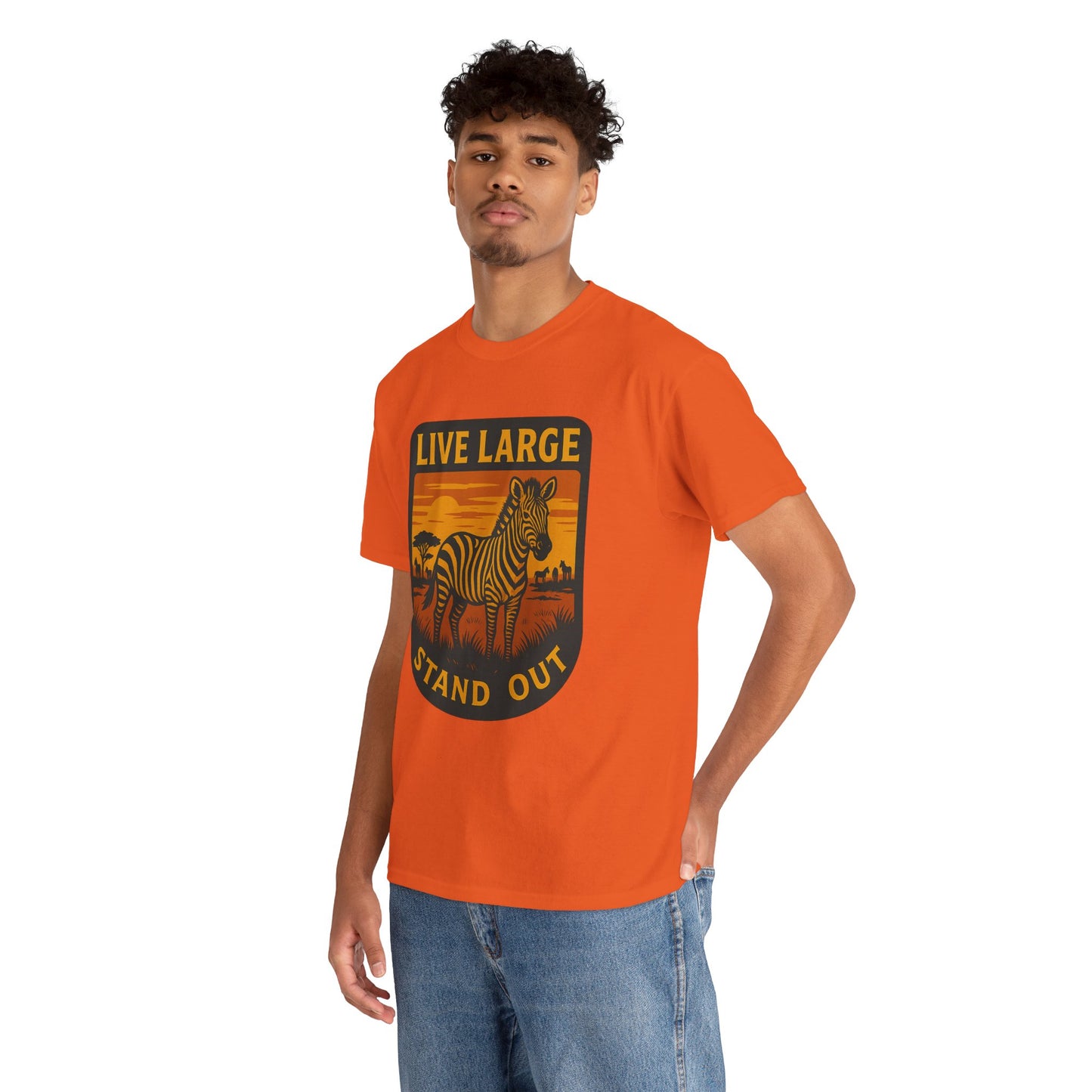 Live Large, Stand Out Zebra Cotton Shirt