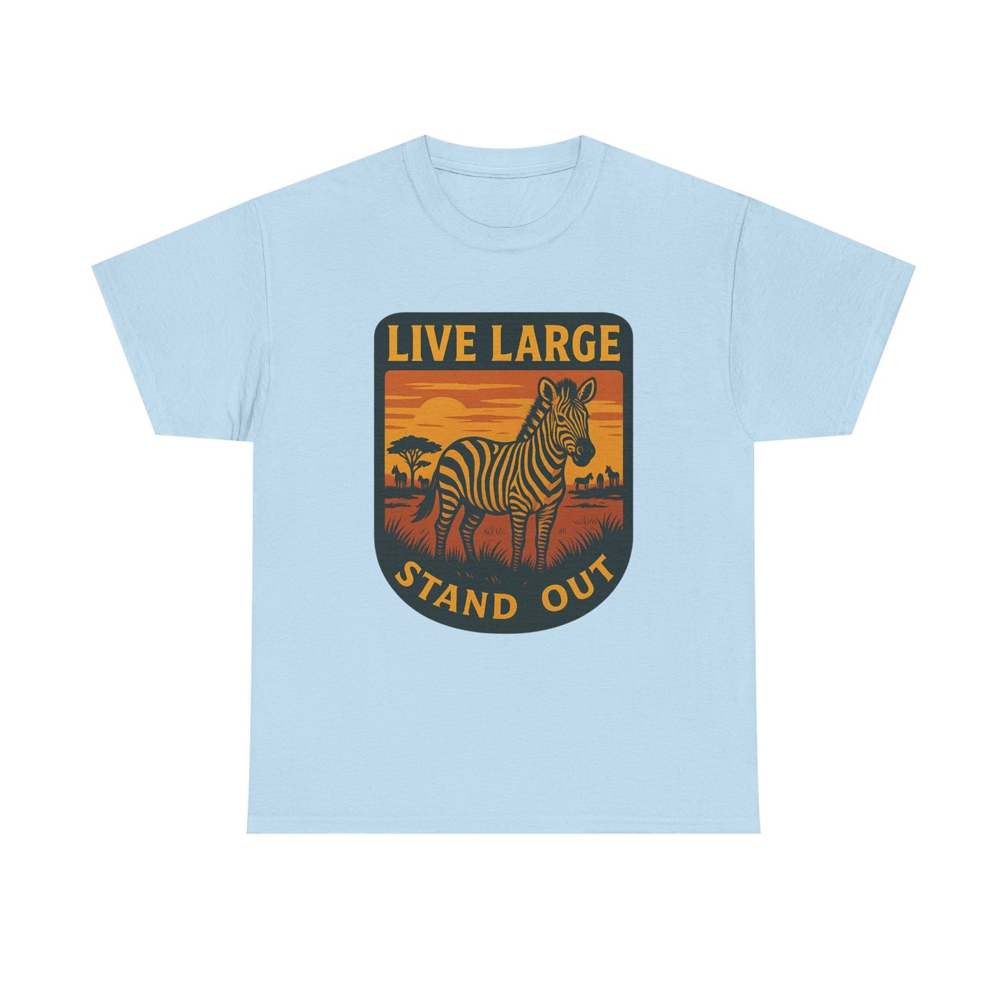 Live Large, Stand Out Zebra Cotton Shirt