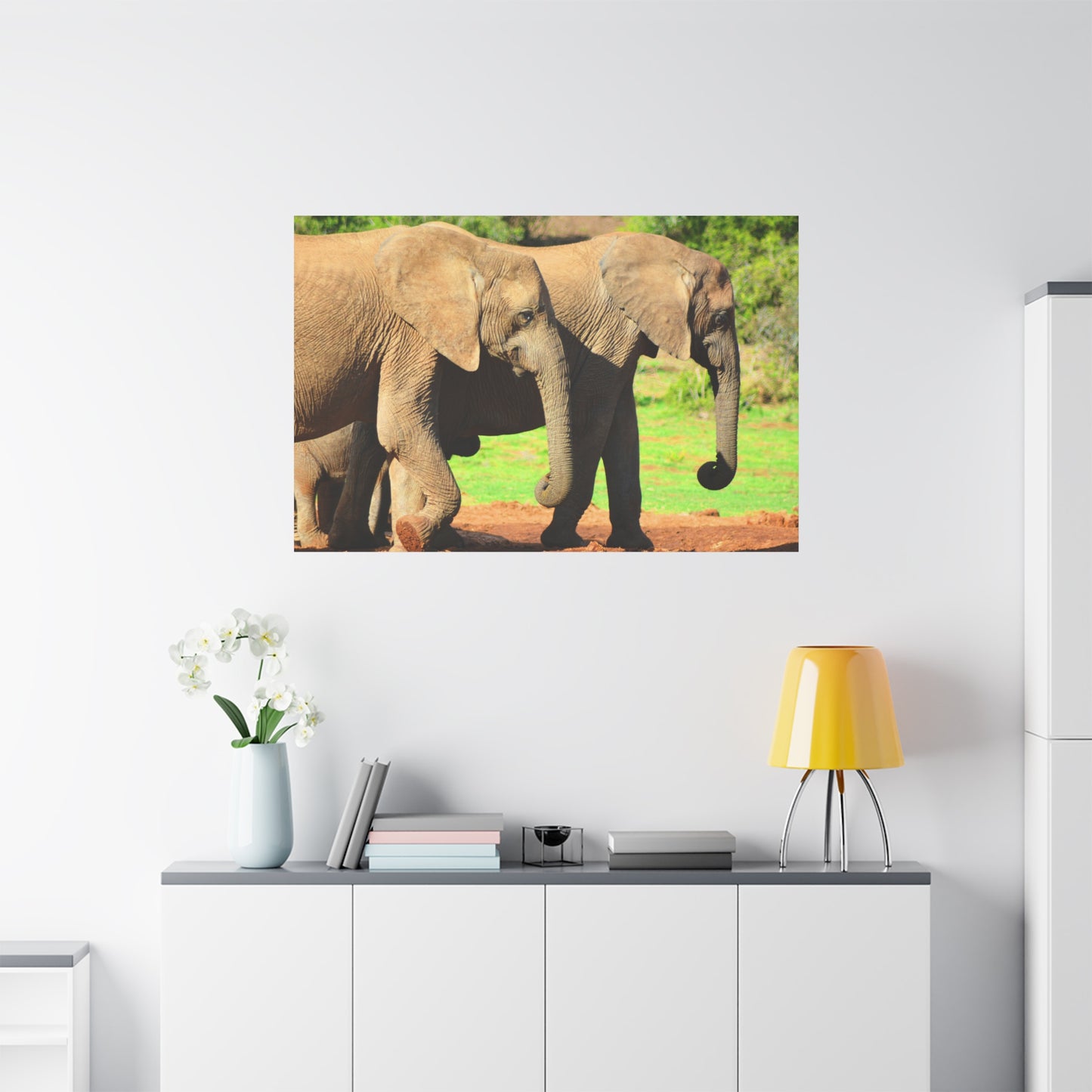 African Elephants - Canvas Print