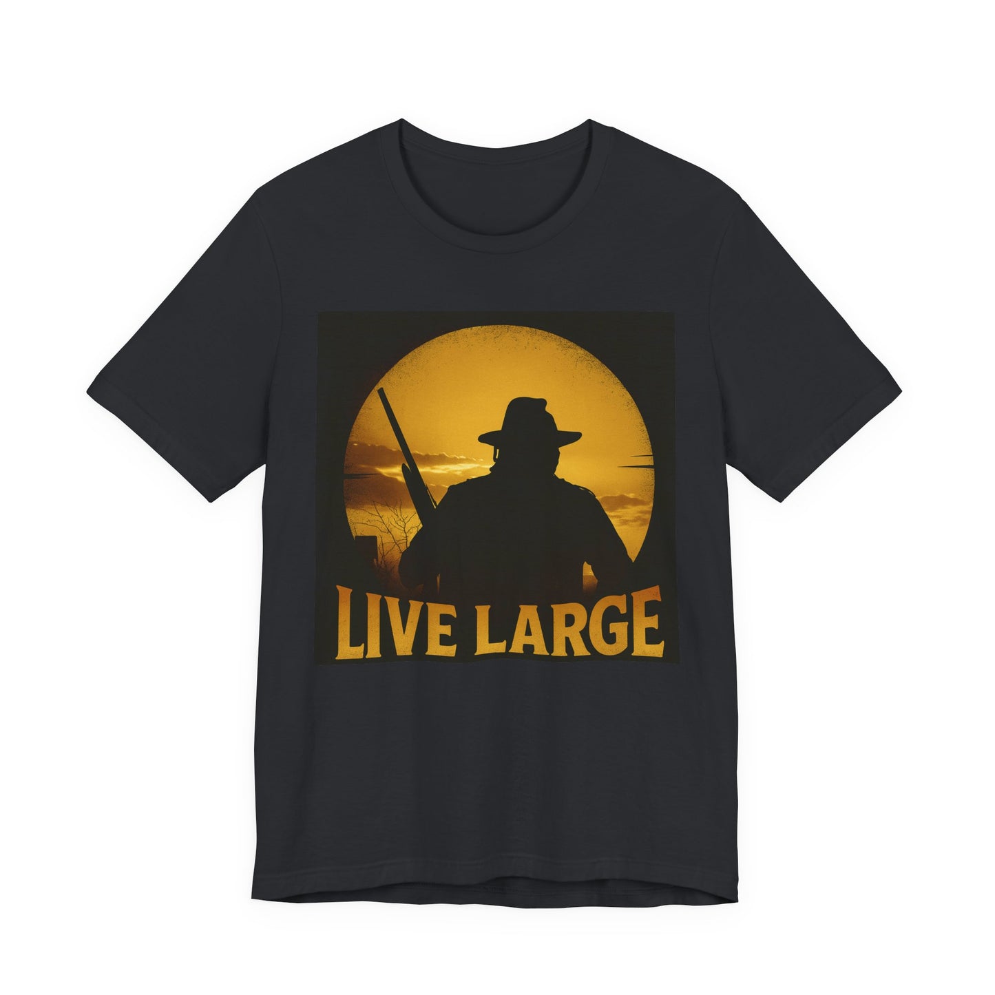 Live Large Unisex Tee - Bold Graphic Shirt, Gift for Him, Outdoor Adventure Top, Statement Apparel, Wilderness Enthusiast Tee
