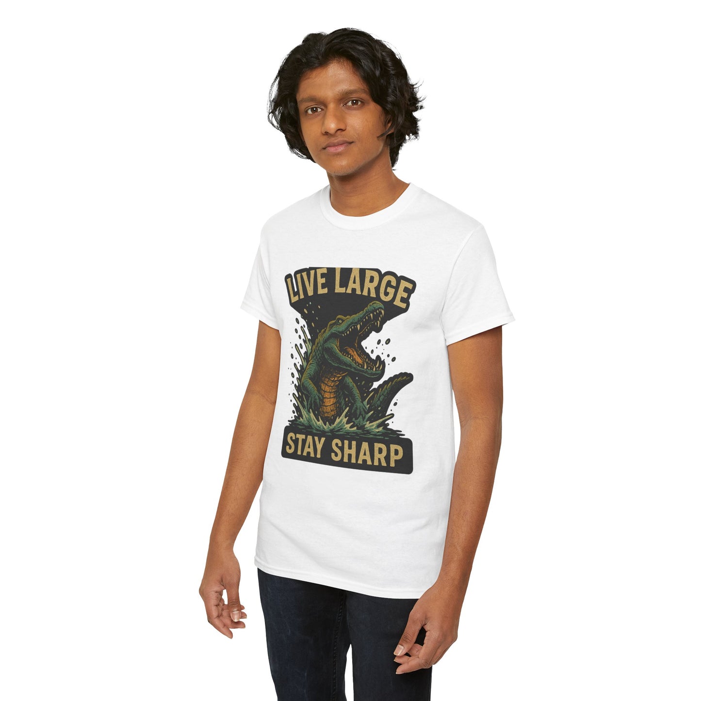 Live Large, Stay Sharp Alligator Shirt