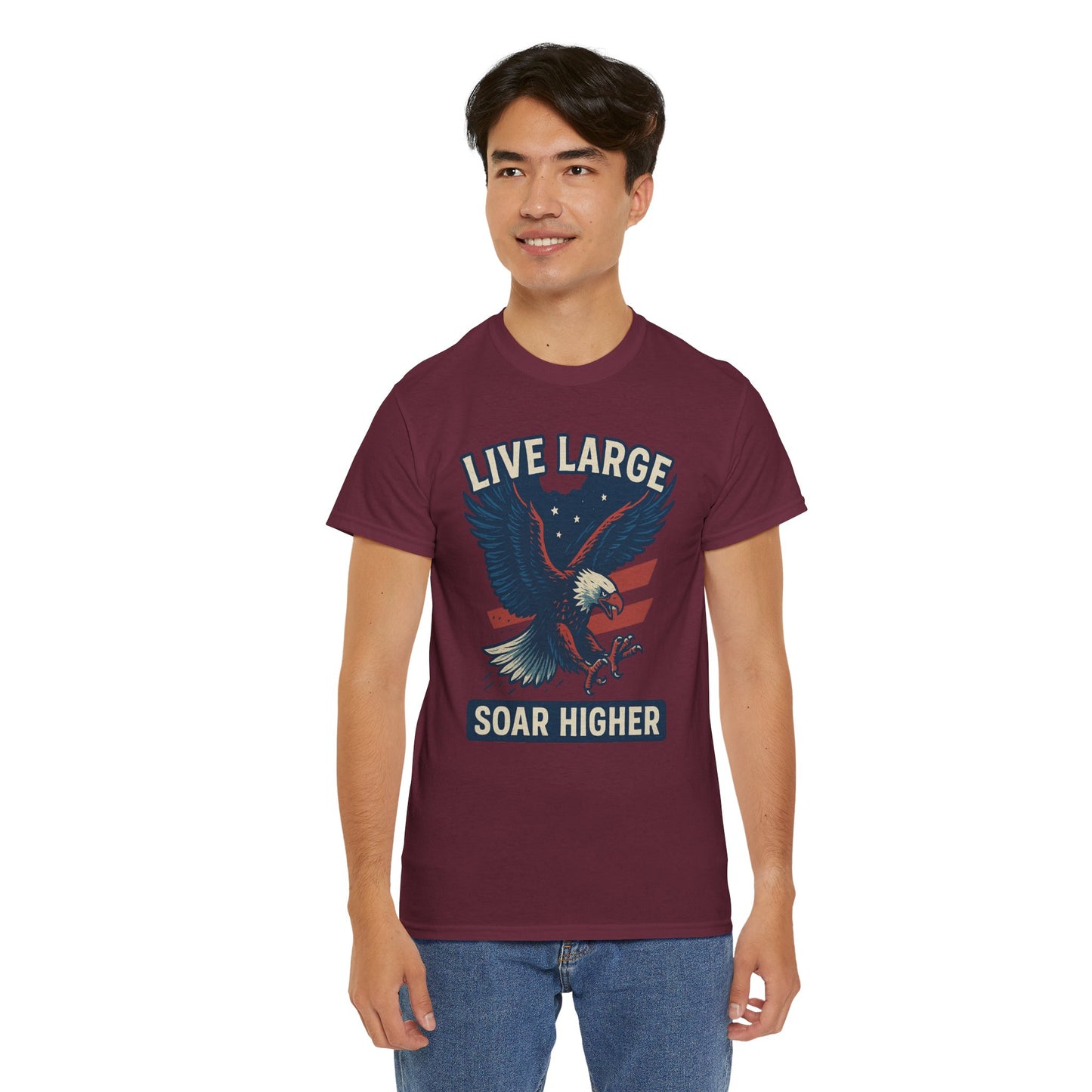 Patriotic Eagle Live Large Soar Higher Shirt