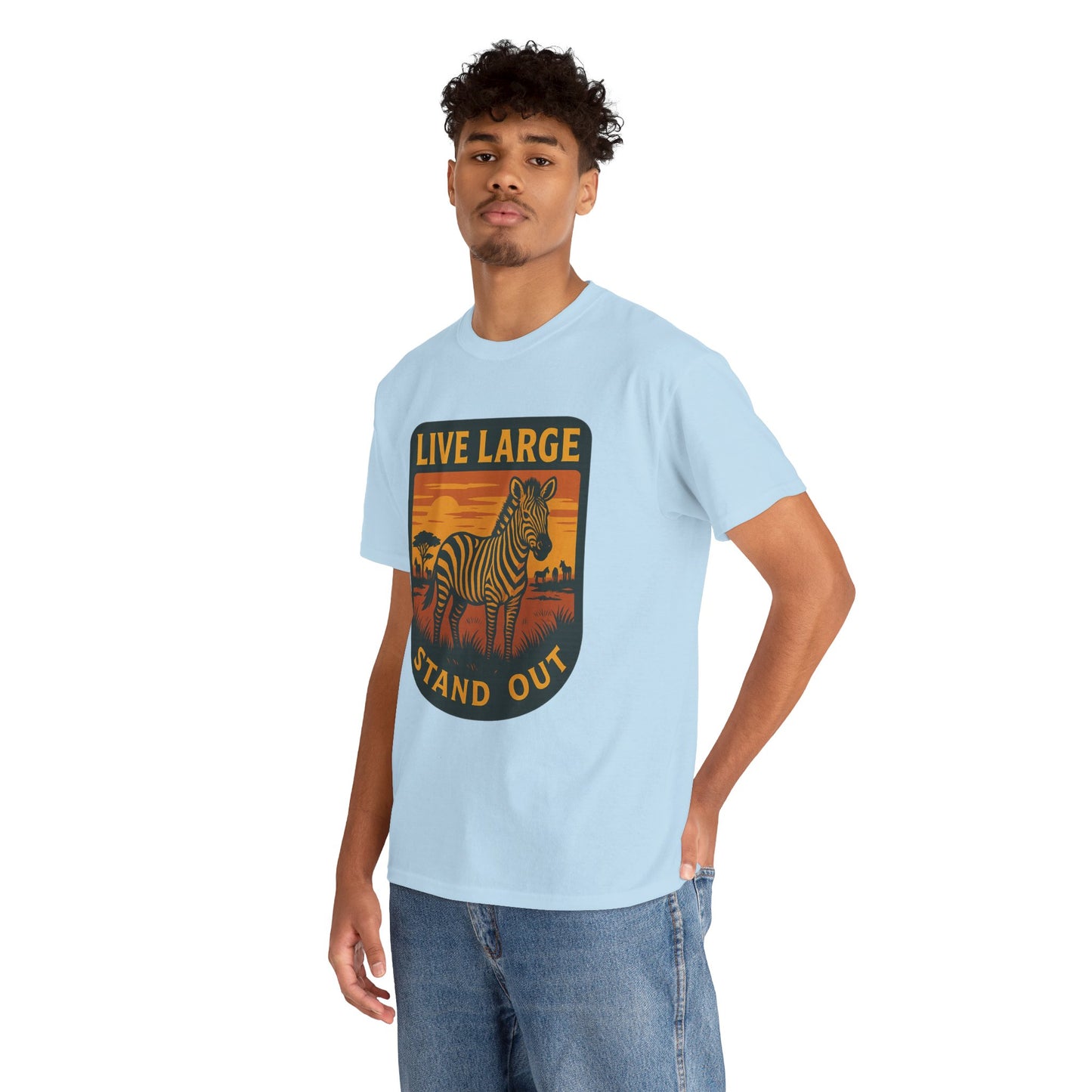 Live Large, Stand Out Zebra Cotton Shirt