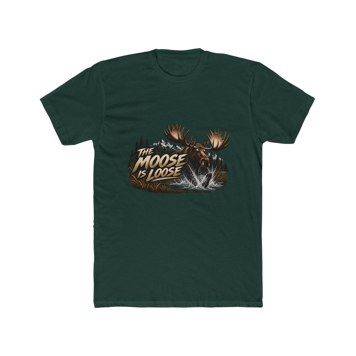 Moose Loose Unisex Cotton Crew Tee