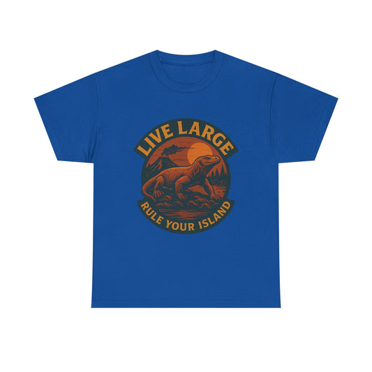 Live Large Rule Your Island Komodo Dragon Cotton Shirt