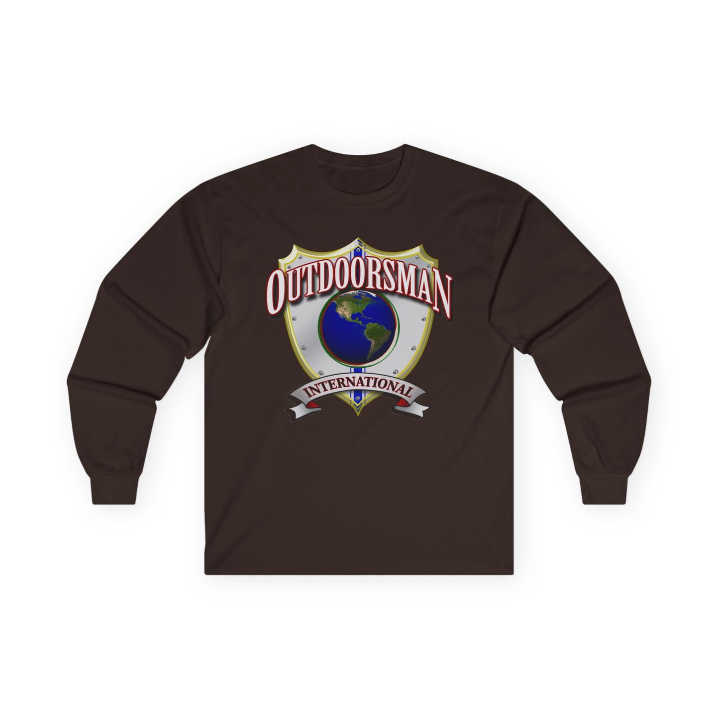 Outdoorsman International Long Sleeve Tee, Adventure Apparel, Gift for Outdoor Enthusiasts, Camping Shirt, Travel Clothing, Unisex [...]