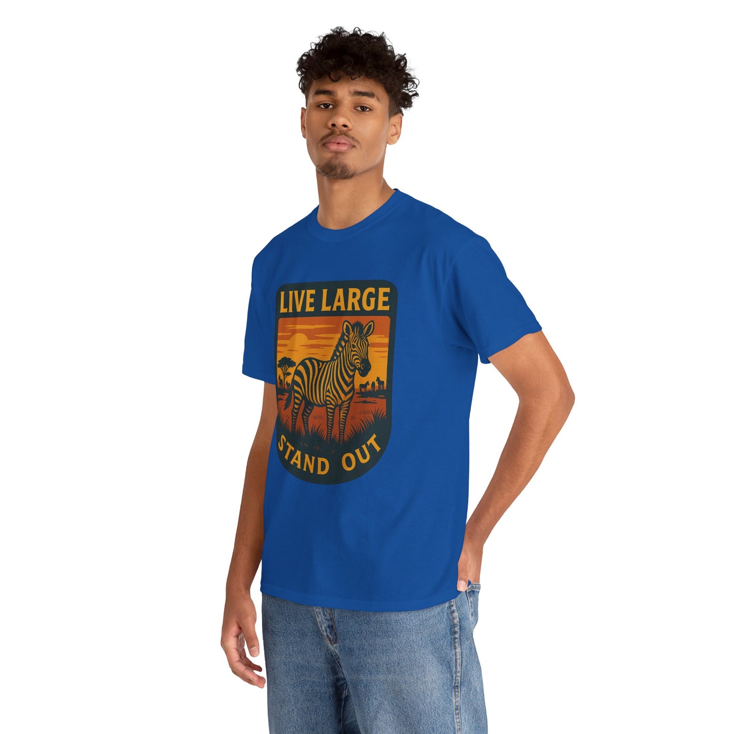 Live Large, Stand Out Zebra Cotton Shirt
