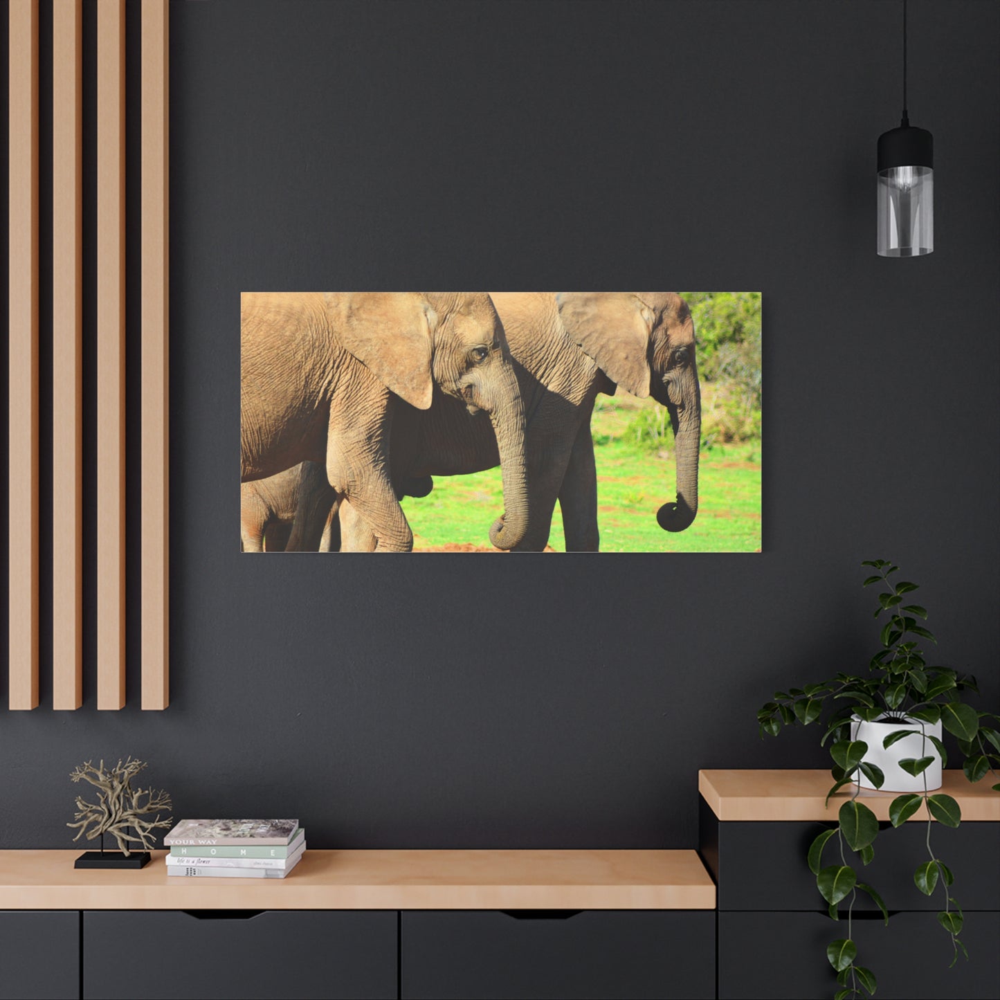 African Elephants - Canvas Print