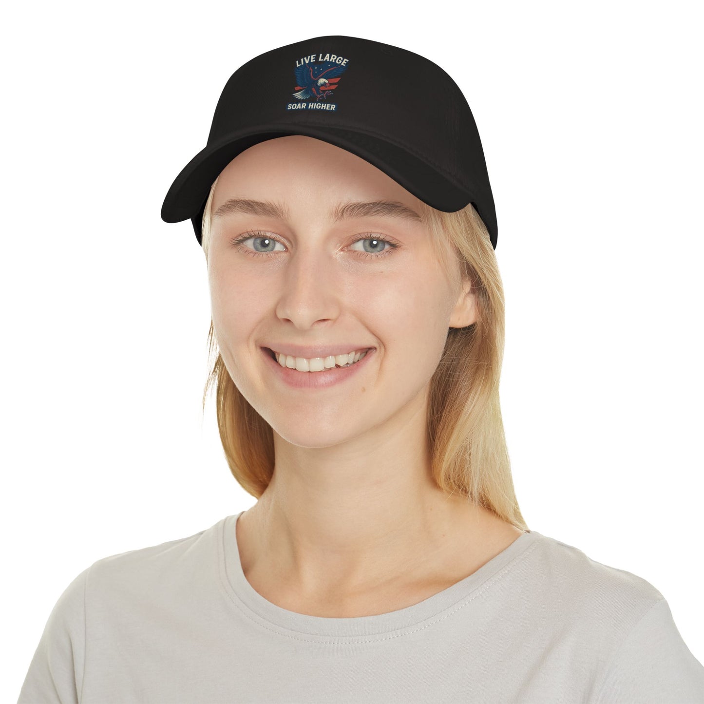 Live Large Soar Higher Baseball Cap, Eagle