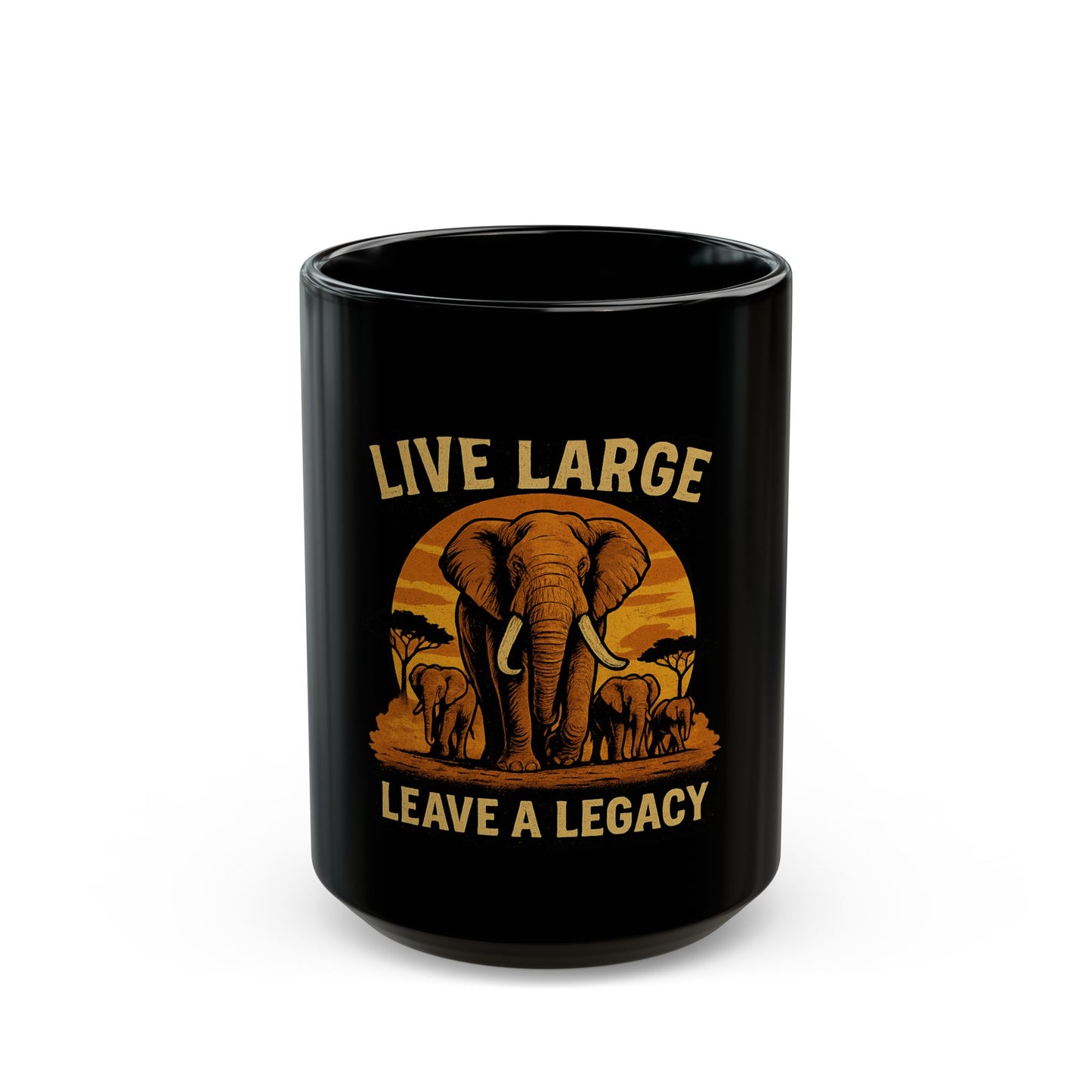 Elephant Legacy Mug - Live Large, Vintage Design for Nature Lovers, Inspirational Gift, Coffee Lover's Treasure, Eco-Friendly, Unique [...]