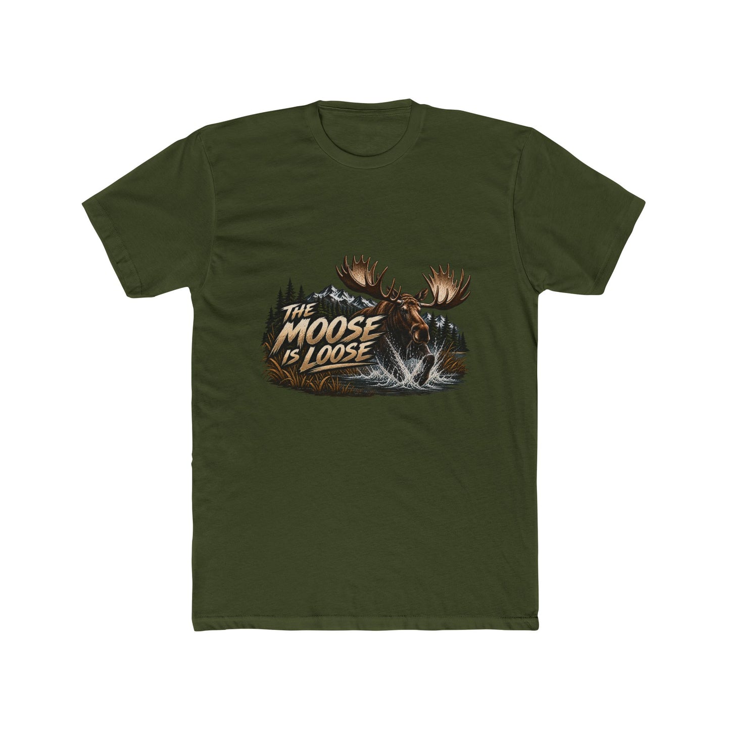 Moose Loose Unisex Cotton Crew Tee
