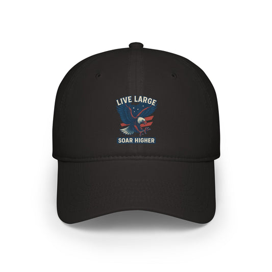 Live Large Soar Higher Baseball Cap, Eagle