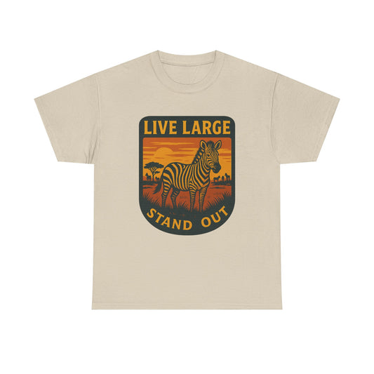 Live Large, Stand Out Zebra Cotton Shirt